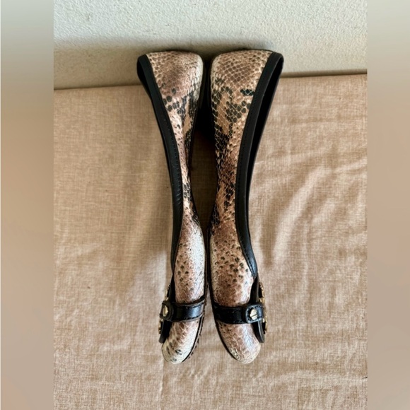 TORY BURCH - Snake Print Ballet Flats - Picture 3 of 8